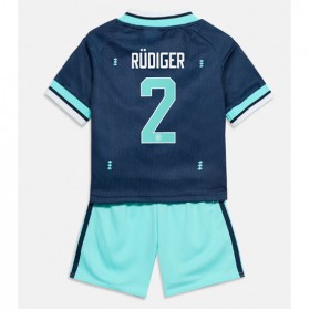 Tyskland Antonio Rudiger #2 Borte skjorte til barn VM 2026 Kortermet (+ korte bukser)